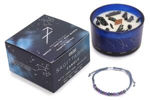 Zodiakální krystalická svíčka s energetickým náramkem – STŘELEC - 474 - 478 - 387