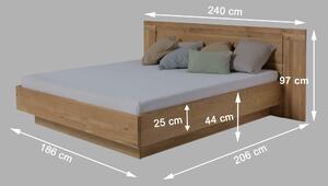 Dubová masivní postel Palermo 180x200 cm
