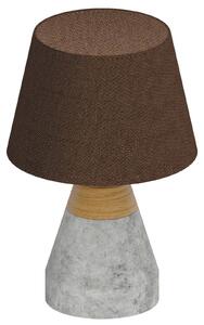 Stolní lampa Tarega textilní s betonovou základnou