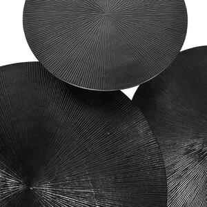 Set 3 černých kovových konferenčních stolků Obber