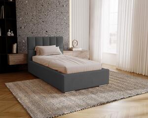 Jednolůžková čalouněná postel 100x200 EMPORIA - ocelová šedá