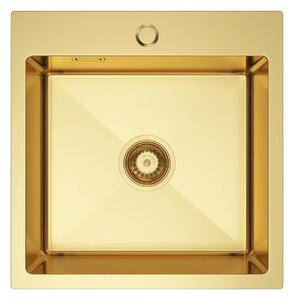 Velazo Dřez 1 komorový, nerez - VE-4645G, 46x45 cm, zlatý