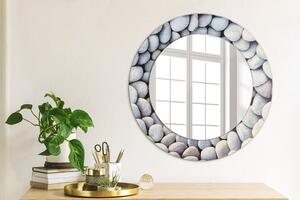 Kulaté dekorativní zrcadlo Kolo mořských kamenů