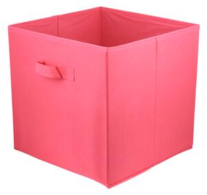 DOMINO - Úložný box textilní LAVITA temně růžový 31x31x31