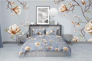Vesna | Povlečení krep Magnolie zlatá 140x200 a 70x90 cm
