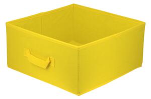 DOMINO - Úložný box textilní LAVITA žlutý 31x31x15