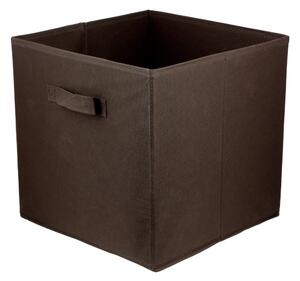 DOMINO - Úložný box textilní LAVITA temně hnědý 31x31x31