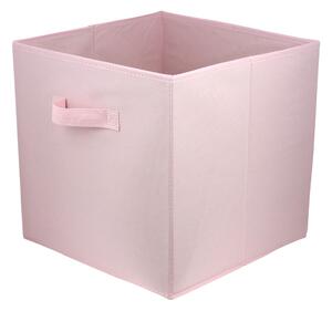 DOMINO - Úložný box textilní LAVITA světle růžové 31x31x31