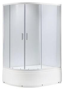 BPS-koupelny Asymetrický sprchový kout HYD-AK-MAJ11585LCH 115x85 cm levý, bílá/transparent v setu s hlubokou sprchovou vaničkou