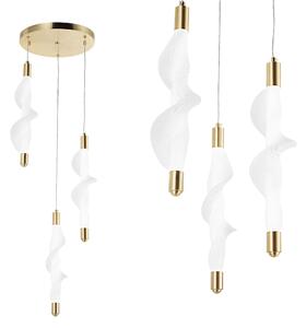 Toolight Moderní designové LED osvětlení G009-3CPR zlaté/bílé