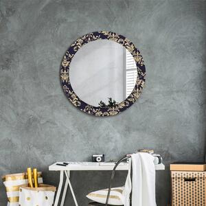 Kulaté dekorační zrcadlo na zeď Květinový vzor
