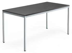 AJ Produkty Psací stůl MODULUS, 4 nohy, 1600x800 mm, stříbrný rám, černá