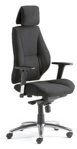 AJ Produkty Kancelářská židle STIRLING, vysoké opěradlo, černá textilie