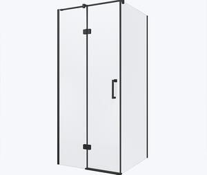 BPS-koupelny Čtvercový sprchový kout HYD-SK01B 80x80 černý/transparent - bez vaničky