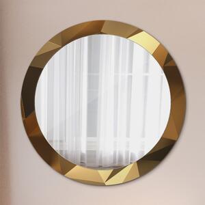 Kulaté zrcadlo s potiskem Zlatá abstrakce