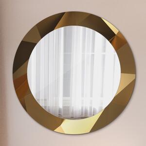 Kulaté zrcadlo s potiskem Zlatá abstrakce