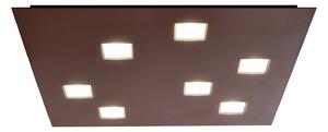Fabbian Quarter - hnědé LED stropní svítidlo 7zdr