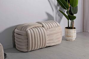 Designová lavice Nakeisha 90 cm krémová