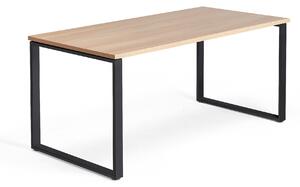 AJ Produkty Psací stůl MODULUS, O-podnož, 1600x800 mm, černý rám, dub