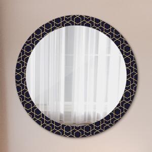 Kulaté zrcadlo s potiskem Abstraktní geometrická