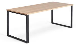 AJ Produkty Psací stůl MODULUS, O-podnož, 1800x800 mm, černý rám, dub