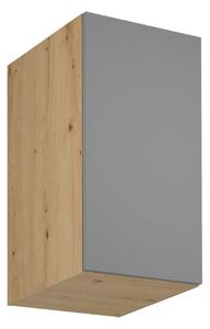 Horní hluboká kuchyňská skříňka VALEN - šířka 40 cm, dub artisan / šedobéžová