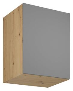 Horní hluboká kuchyňská skříňka VALEN - šířka 60 cm, dub artisan / šedobéžová