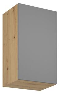 Horní kuchyňská skříňka VALEN - šířka 45 cm, dub artisan / šedobéžová