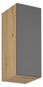 Horní kuchyňská skříňka VALEN - šířka 30 cm, dub artisan / šedá