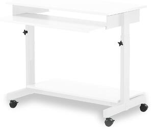 AJ Produkty Počítačový stůl LOGIC, 780x500 mm, výška 700-820 mm, bílá