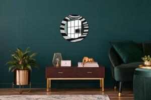 Kulaté dekorační zrcadlo na zeď Abstraktní vlna