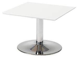 AJ Produkty Konferenční stolek CROSBY, 700x700 mm, bílá/chrom