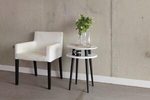 Ragaba Odkládací stolek Iram, 45x45x61 cm, bílá/černá
