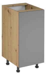 Dolní jednodveřová skříňka VALEN - šířka 40 cm, dub artisan / šedobéžová
