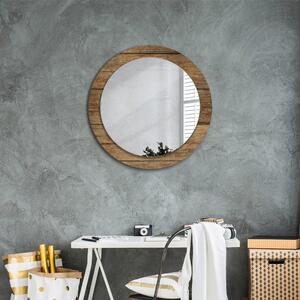 Kulaté dekorační zrcadlo na zeď Staré dřevo