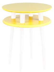 Ragaba Odkládací stolek Iram, 45x45x61 cm, žlutá/bílá