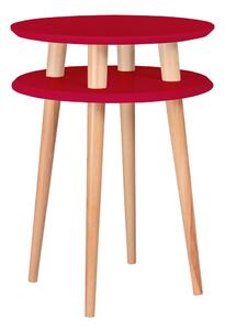 Ragaba Odkládací stolek Iram, 45x45x61 cm, červená/přírodní