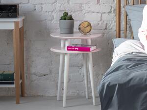 Ragaba Odkládací stolek Iram, 45x45x61 cm, růžová/bílá