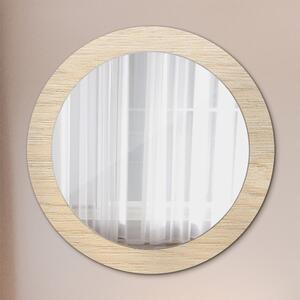 Kulaté dekorační zrcadlo na zeď Světlé dřevo