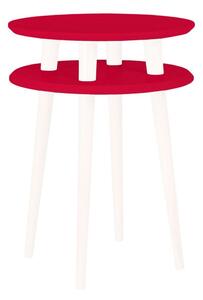 Ragaba Odkládací stolek Iram, 45x45x61 cm, červená/bílá