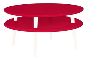 Ragaba Konferenční stolek Iram, 70x70x35 cm, červená/bílá