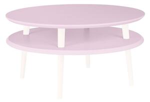 Ragaba Konferenční stolek Iram, 70x70x35 cm, růžová/bílá