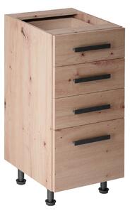Kuchyňská skříňka se šuplíky VALEN 2 - šířka 40 cm, dub artisan