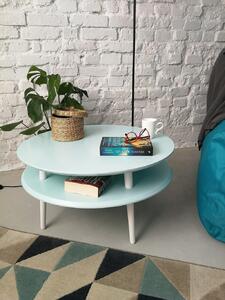 Ragaba Konferenční stolek Iram, 70x70x35 cm, růžová/bílá
