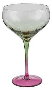 DIVINE Sklenice na koktejly 380 ml - zelená/růžová