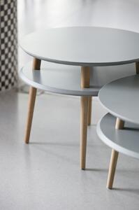 Ragaba Konferenční stolek Iram, 70x70x35 cm, světle šedá/černá