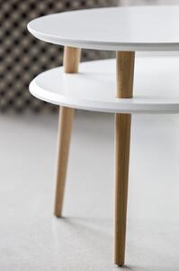 Ragaba Konferenční stolek Iram, 70x70x35 cm, bílá/černá