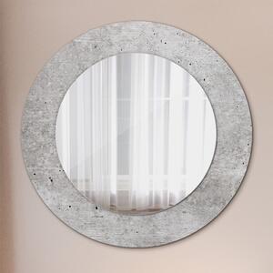 Kulaté zrcadlo rám s potiskem Šedý beton
