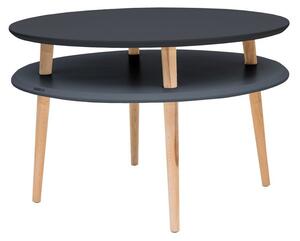 Ragaba Konferenční stolek Iram Big, 70x70x45 cm, grafitová/přírodní