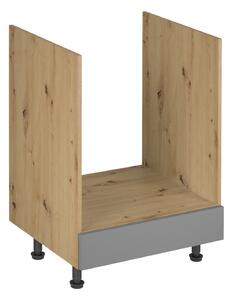 Kuchyňská skříňka pro vestavnou troubu VALEN - šířka 60 cm, dub artisan / šedobéžová